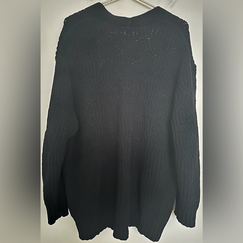 A New Day Black Knit Cardigan/Sweater - Size M - Picture 5 of 6